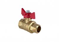 Кран шаровой латунный DeltaPro для ВОДЫ 1 " ВР/НР ручка-бабочка, VALFEX 11Б27фт1М (48/12)